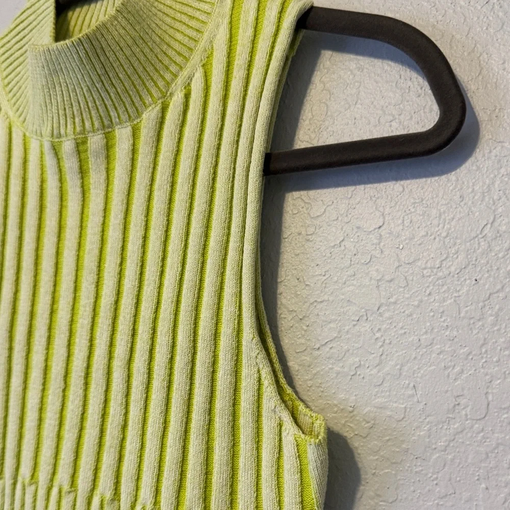 By Together Lime Ribbed Knit Crop Tank - Picture 3 of 6